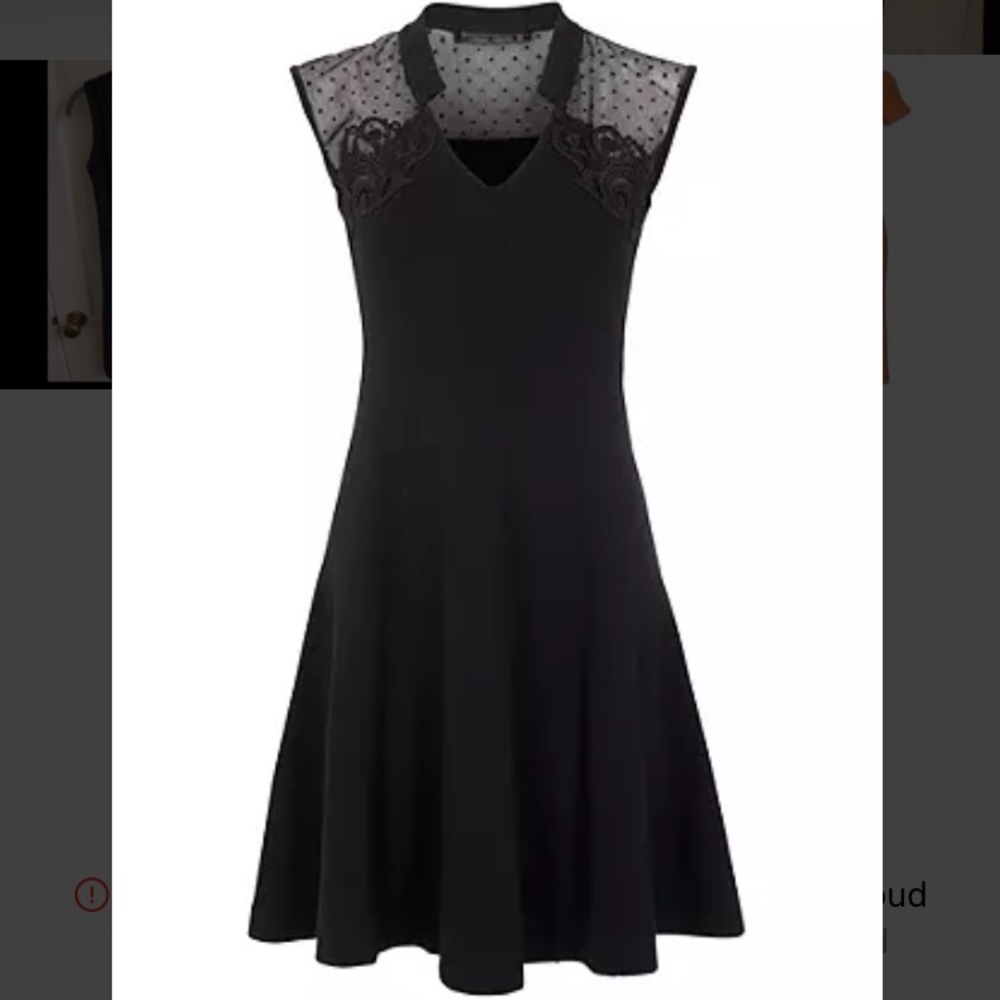 FC Marie Polka Dot Mesh Embellished Dress